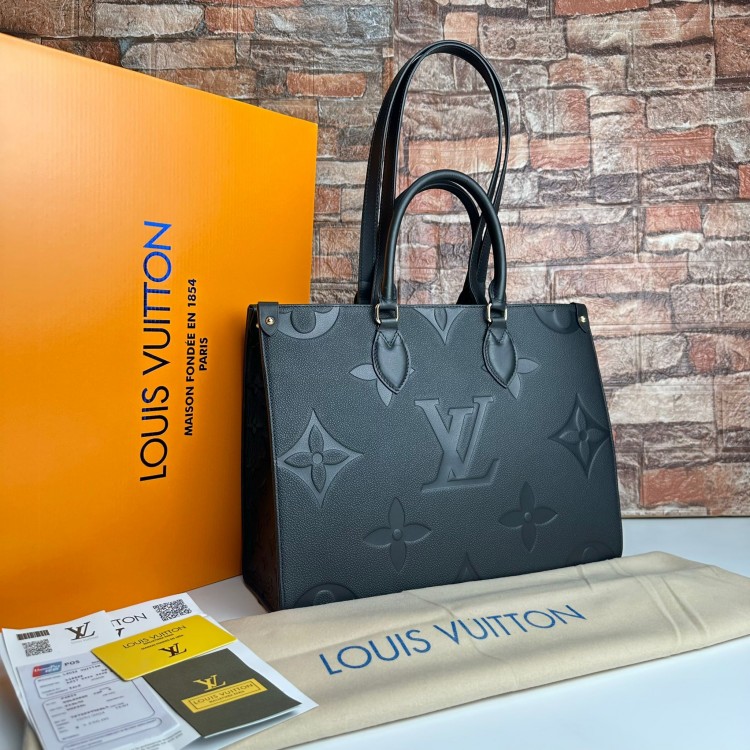 LOUİS VUİTTON ONTHEGO MM EMPREİNTE SİYAH 